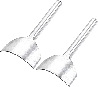 uxcell uxcell Arc-Shaped Leather Cutter Punch 50mm Strap End Punch Tool for Crafting Strap Belt Wallet and Bag 2pcs  - Image 1