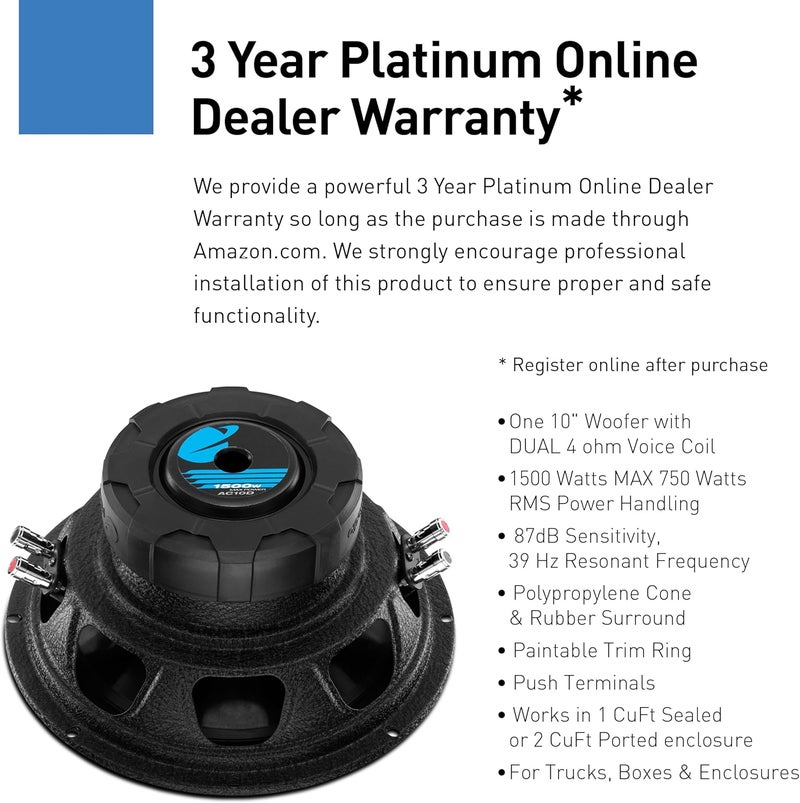 Planet Audio AC10D Anarchy Series 10 Inch Car Subwoofer - Image 2