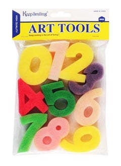 Keep Smiling STK250-HM935-9 Sponge Foam 0-9 Numbers Shape Art Tool Set Multi colour