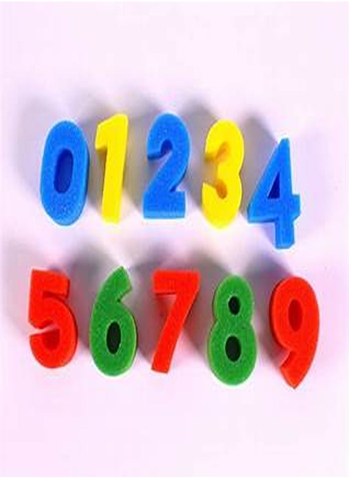 Keep Smiling - Keep Smiling STK250-HM935-9 Sponge Foam 0-9 Numbers Shape Art Tool Set Multi colour - Image 1