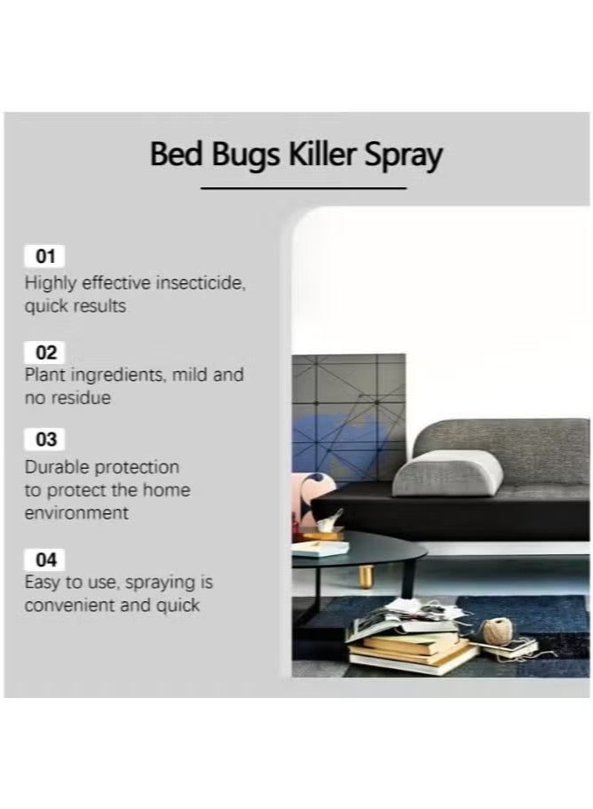 Generic 120ml Bed Bugs Repellent Spray, Cockroach and Fly Repellent Spray, Botanical Active Ingredients, Repels Insects and Bugs on Contact, Non-Greasy, Repels Fleas, Moths and Bed Bugs Indoors, No Stain, F  - Image 2