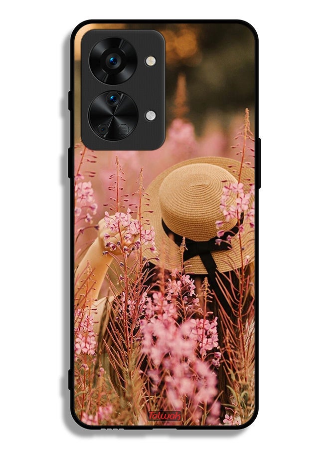 Tolwak OnePlus Nord 2T 5G Protective Case Cover Hat Girl In Flowers - Image 2