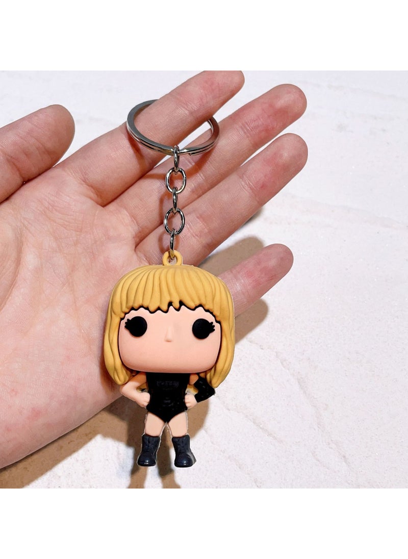Taylor Swift American Pop Singing Star Taylor Swift Cartoon Keychain 