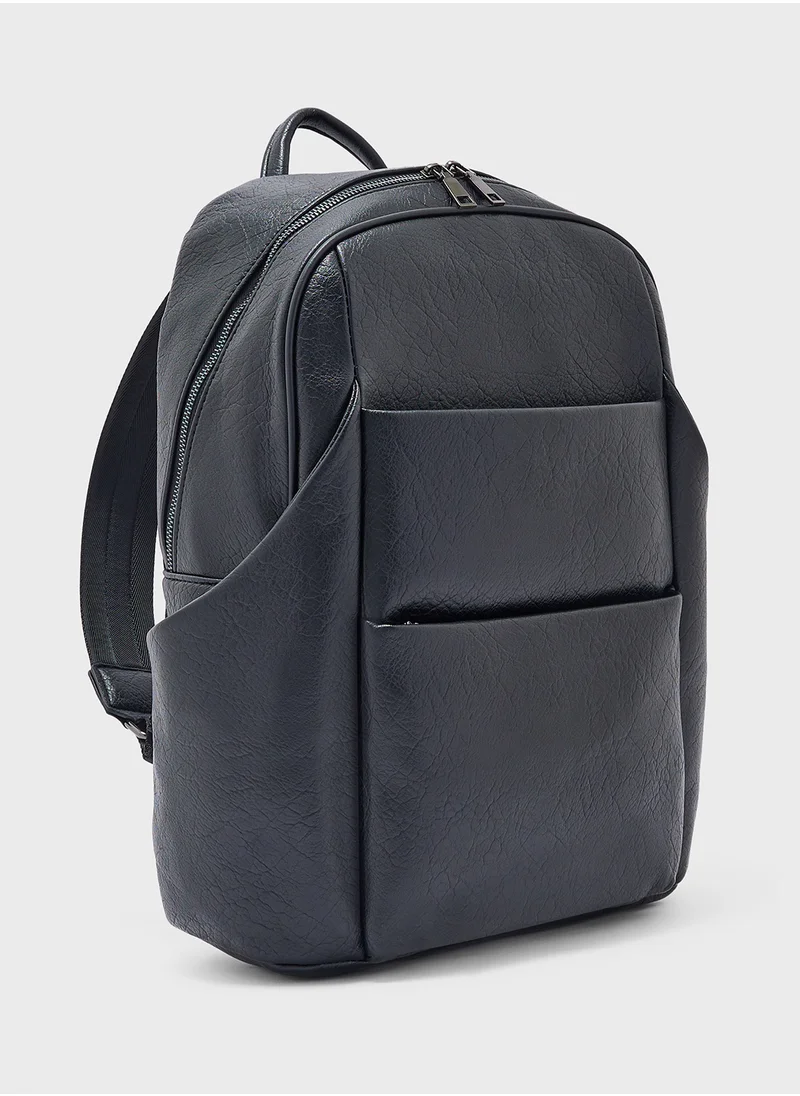 روبرت وود Premium Faux Leather Backpack