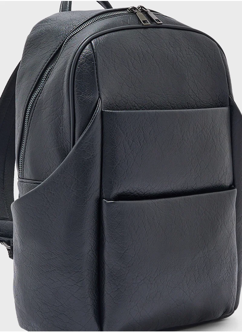 روبرت وود Premium Faux Leather Backpack