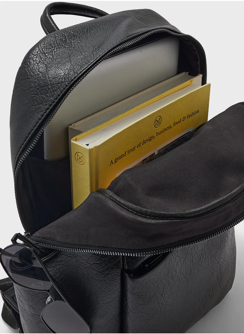 روبرت وود Premium Faux Leather Backpack