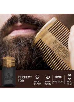 Striking Viking Wooden Beard Comb & Case - Fine & Coarse Teeth from Striking Viking - Anti-Static and Hypoallergenic Wood Pocket Comb For Beards & Mustaches  - Image 2