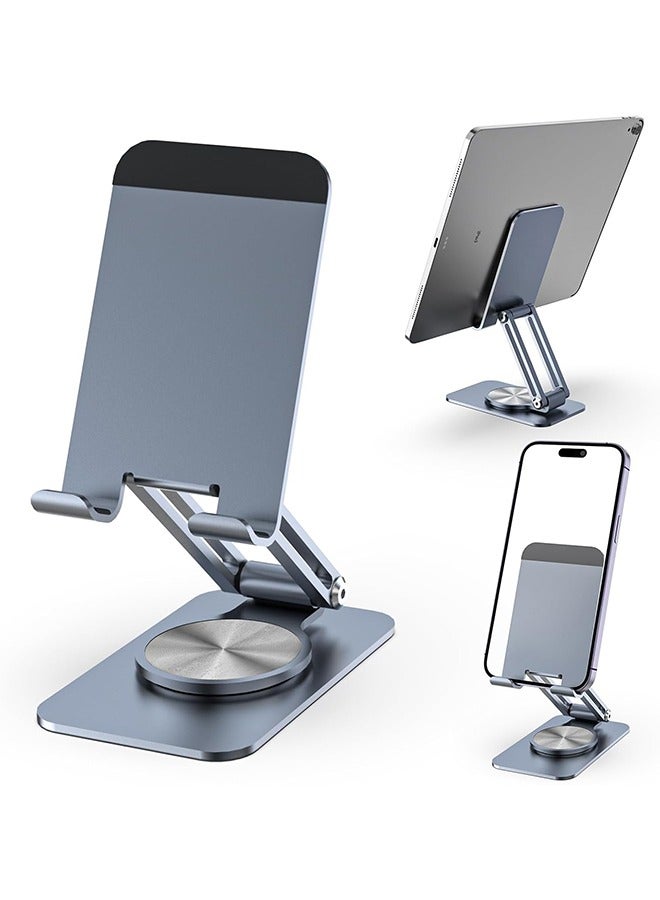 360 ° rotatable desktop phone holder, foldable and adjustable aluminum metal phone holder - Image 1