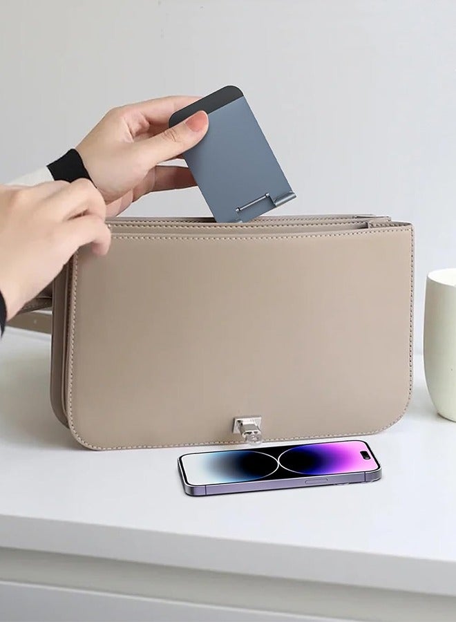 360 ° rotatable desktop phone holder, foldable and adjustable aluminum metal phone holder - Image 5