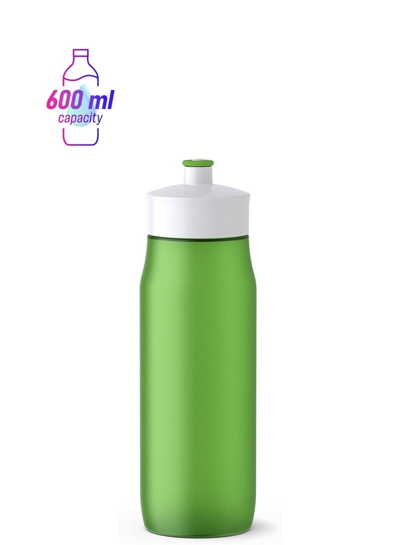 Emsa Squeeze Sports Water Bottle 0.6L – Green, BPA-Free, Leak-Proof & Lightweight