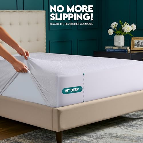 Utopia Bedding Dual Sided Mattress Protector with Waterproof Terry Top and Side Panels Full Size, Soft and Breathable Mattress Cover, Fitted Style with Stretchable Elastic Pockets - Image 3