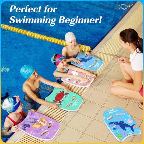 HeySplash Swim Kickboard for Kids, Swimming Kickboard Cute Pattern Swim Training Aid for Children, Pool Exercise Equipments for Beginning Swimmers Safety Swim Board Auxiliary, Blue Shark - Image 4