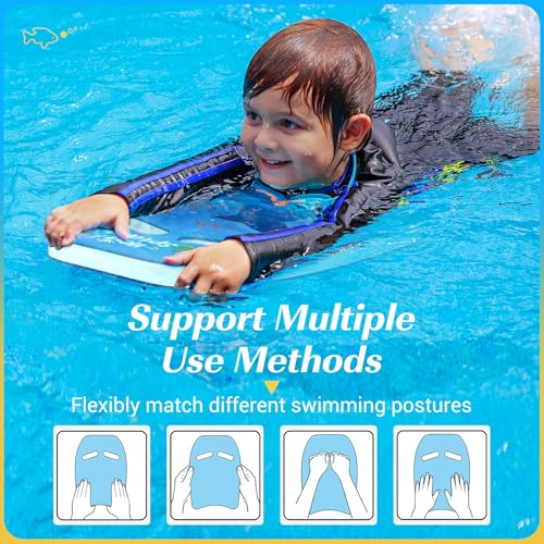 HeySplash Swim Kickboard for Kids, Swimming Kickboard Cute Pattern Swim Training Aid for Children, Pool Exercise Equipments for Beginning Swimmers Safety Swim Board Auxiliary, Blue Shark - Image 5