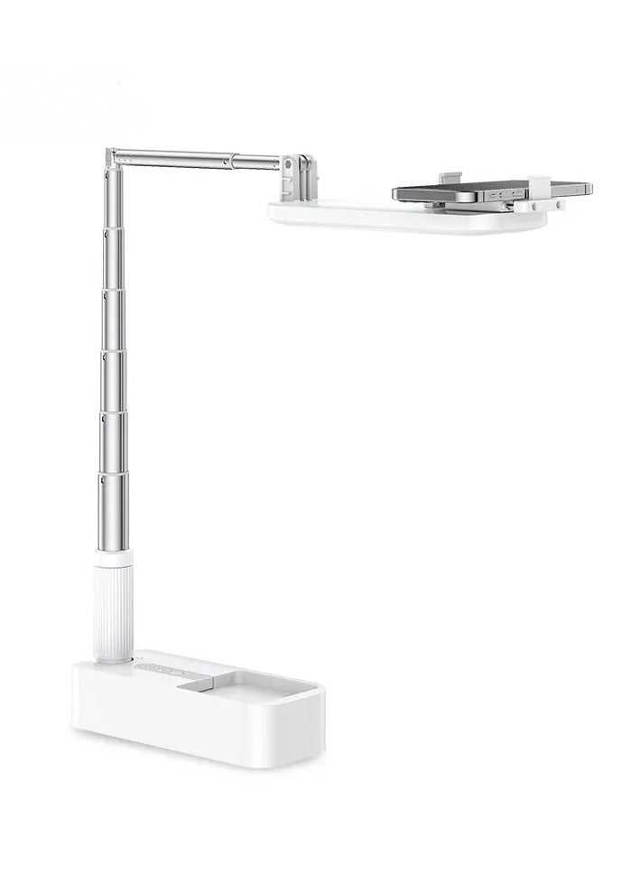 Selfie Live Mobile Phone Seat with Led Light Portable Folding Upside Down Wireless Bluetooth Desktop Floor Stand - Image 1