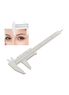 ORiTi ORiTi Vernier Caliper Waterproof Plastic Eyebrow Permanent Makeup Ruler Students Experimental Measurement Tools  - Image 1