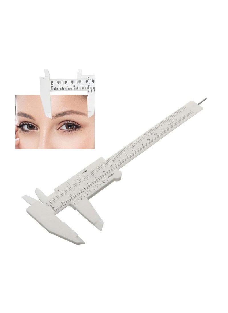 ORiTi ORiTi Vernier Caliper Waterproof Plastic Eyebrow Permanent Makeup Ruler Students Experimental Measurement Tools  - Image 1