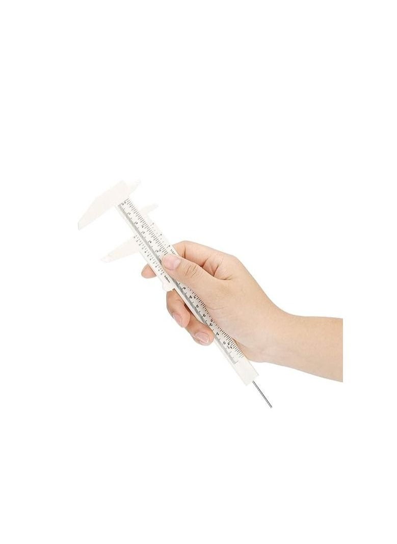 ORiTi ORiTi Vernier Caliper Waterproof Plastic Eyebrow Permanent Makeup Ruler Students Experimental Measurement Tools  - Image 2