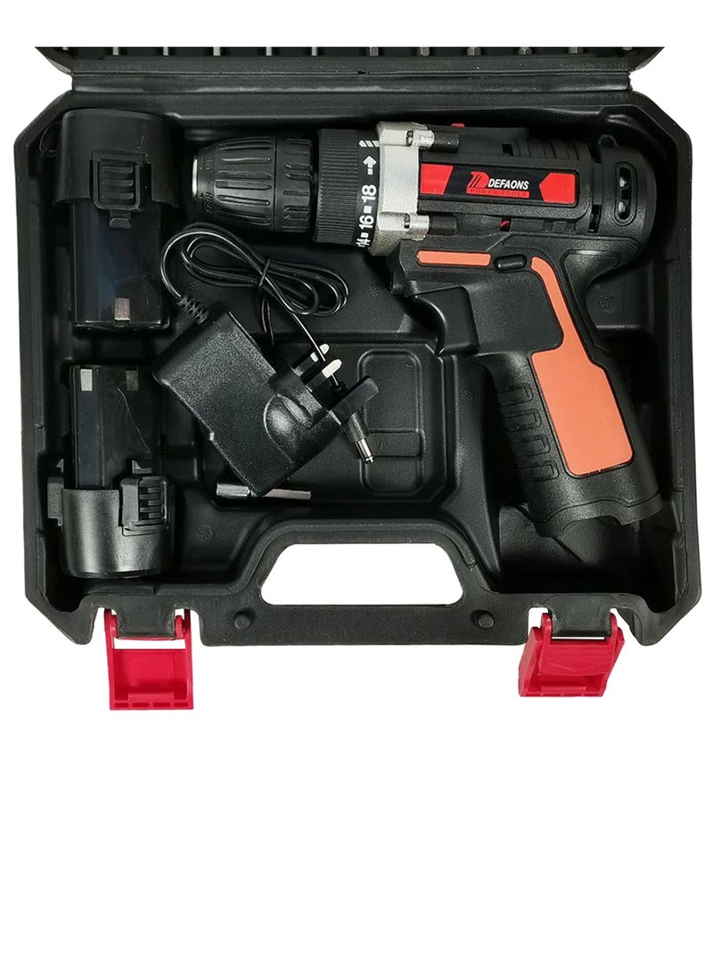 DEFAONS - Cordless Drilling Machine 12V Rechargeable Electric Screwdriver Bit Set Electric Hand Drill With 2 Battery DEFAONS - Image 1