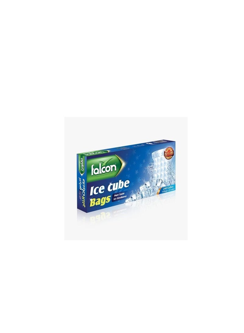 Falcon Falcon Ice Cube Bags Bio-Degradable 24 Cubes – 24 x 19 CM (1 Pack x 10 Bags)  - Image 2