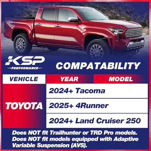 KSP PERFORMANCE KSP 15 Front Leveling kit for 2024 Tacoma 2025 4runner 2024 land cruiser 250 15 Inch Aluminum Strut Spacer Level Kits Compatible With Toyota 15in Chassis Suspension Leveling Lift Spacer - Image 3