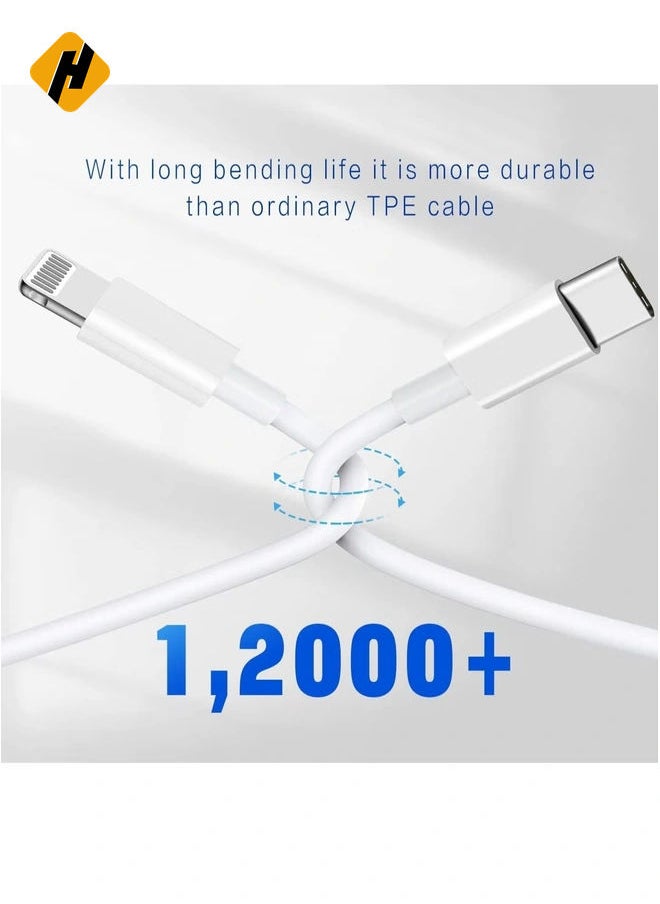 HuHa USB C to Lightning Cable 3PACK 2M Fast Charger Cable, iPhone Charger Cord Compatible with iPhone 14/13/12/11 Pro Max/XS MAX/XR/XS/X/8/7/Plus  - Image 4