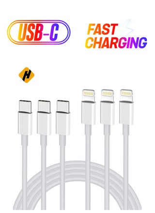 USB C to Lightning Cable 3PACK 2M Fast Charger Cable, iPhone Charger Cord Compatible with iPhone 14/13/12/11 Pro Max/XS MAX/XR/XS/X/8/7/Plus - pzsku/Z0EE9F8E837798DD7BF14Z/45/_/1738266882/7f8391b8-4714-4980-b6a5-b744a37679e3
