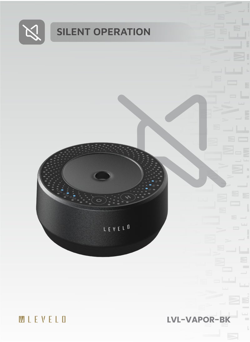 LEVELO - Vapor Car Aroma Diffuser 400mAh / Oils & Fragrances / Refillable Container / Silent Operation / Automatic Timer / Touch Control / Smart Sensor / Cold Diffusion - Black - Image 1