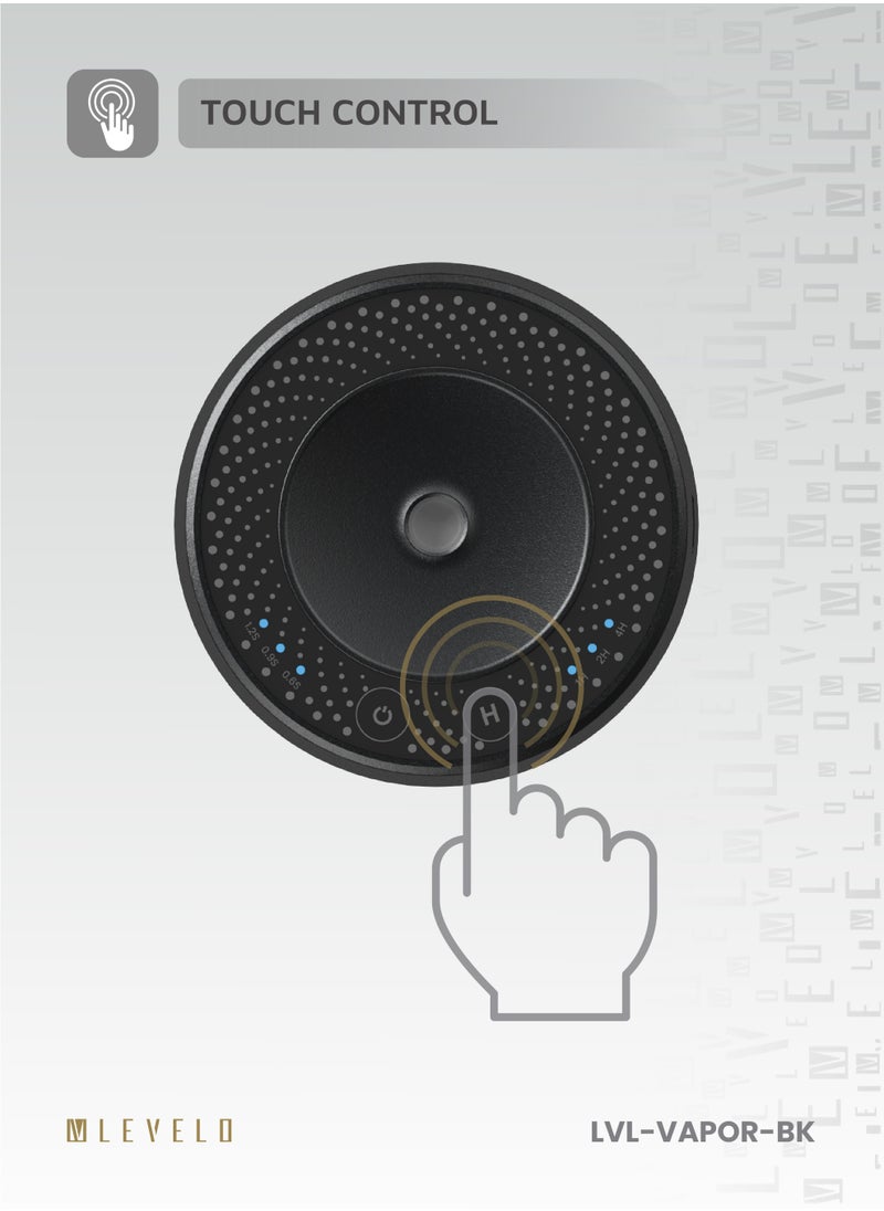 LEVELO - Vapor Car Aroma Diffuser 400mAh / Oils & Fragrances / Refillable Container / Silent Operation / Automatic Timer / Touch Control / Smart Sensor / Cold Diffusion - Black - Image 1