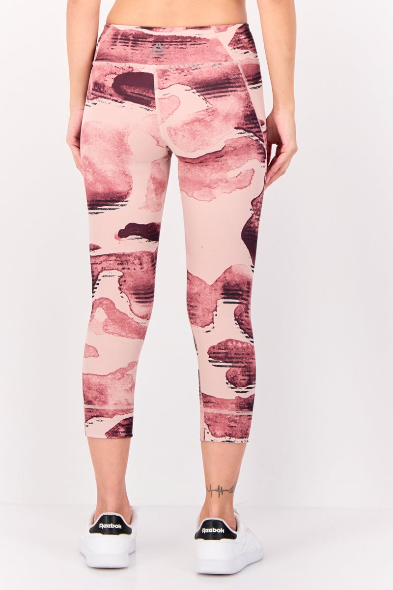 Reebok سراويل تدريب رياضية نسائية بتصميم تمويه، متعددة الألوان - Image 3