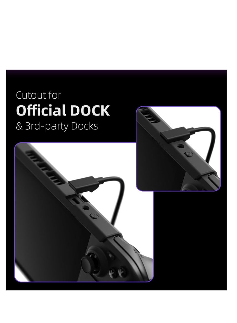 SYOSI GripCase SD for Steam Deck, Shockproof, A Soft Protective Case with Textured Grips Full Protection and Stand, Shock-Absorption Non-Slip and Anti-Scratch Cover Design - Coyote Gray - Image 5