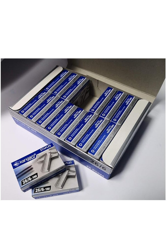 Kangaro - 26/6 Staples (1m, Set of 20 Boxes) - Image 4