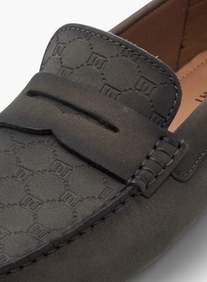 Mister Duchini Boys Monogram Embossed Slip-On Loafers Ramadan Collection - Image 4