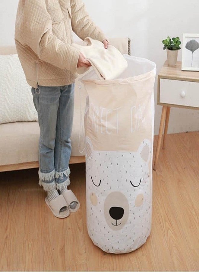 TUPERMAR Round Drawstring Bag Portable Clothing Quilt Storage Bag Laundry Organizer Large Capacity Storage Organizer Wardrobe Organize Clothes Container Portable Organizer Bag for cloth toy - Image 1