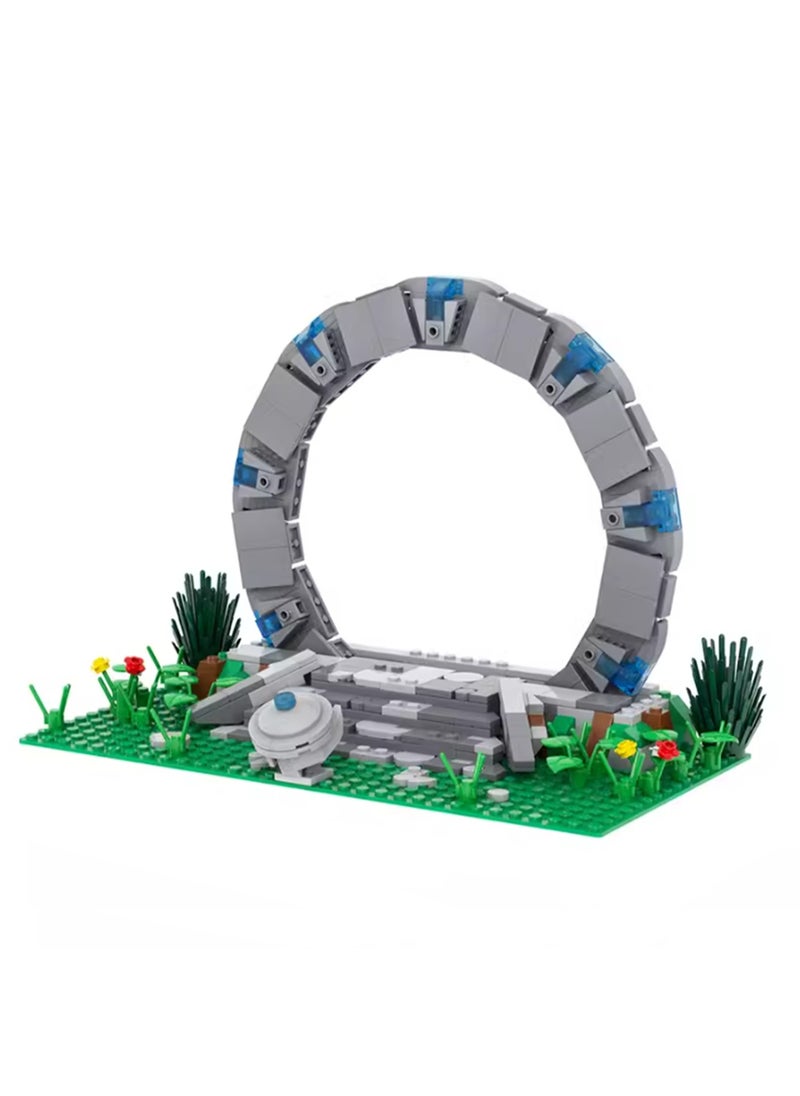 Creative Children's City Family Series Small Particle Puzzle Building Block Toys(Stargate 496Pcs)  - Image 1