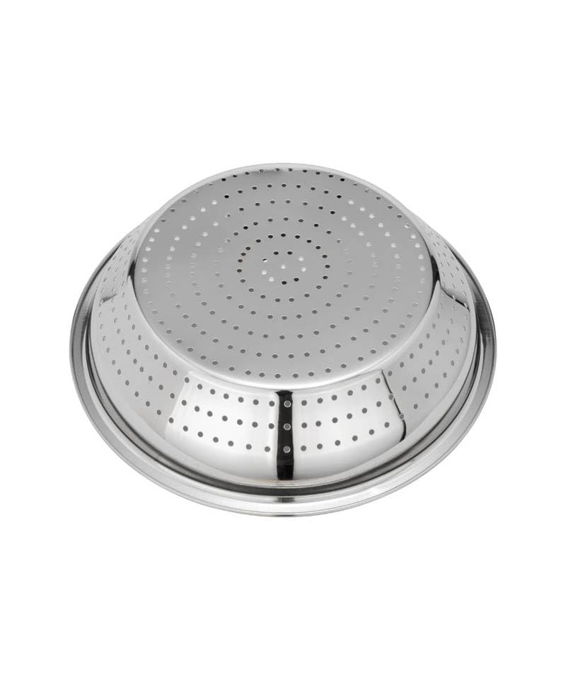DiBha Stainless Steel Stainer Colander Fruit Stainer Pasta Strainer Vegetable, Rice Stainer Big Hole, Color - Silver (Diameter -11 inch) - Image 5