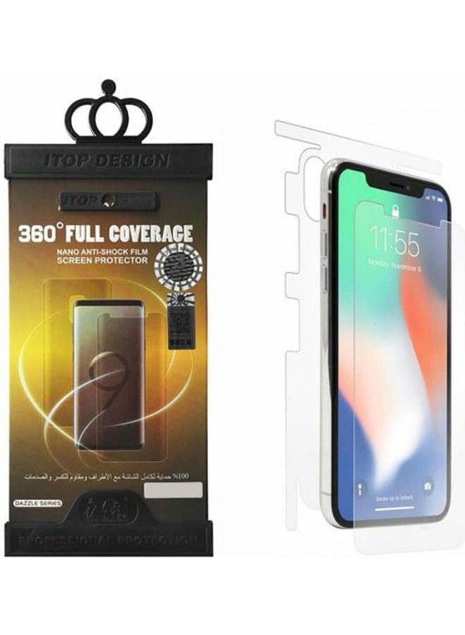 NIBEMINENT 360 Full Coverage Nano Anti-Shock Film Screen Protector For Apple Iphone Xr Clear