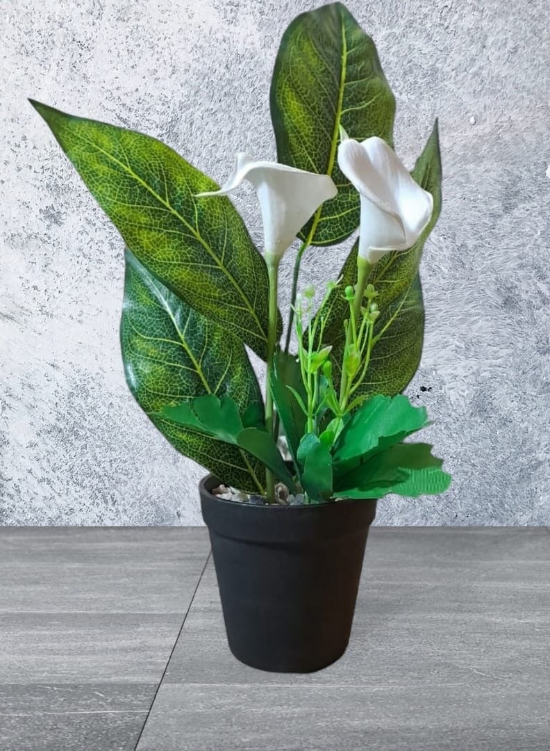 Al-Rawasem House Artificial tree planted in a green pot, 40 cm - Image 1