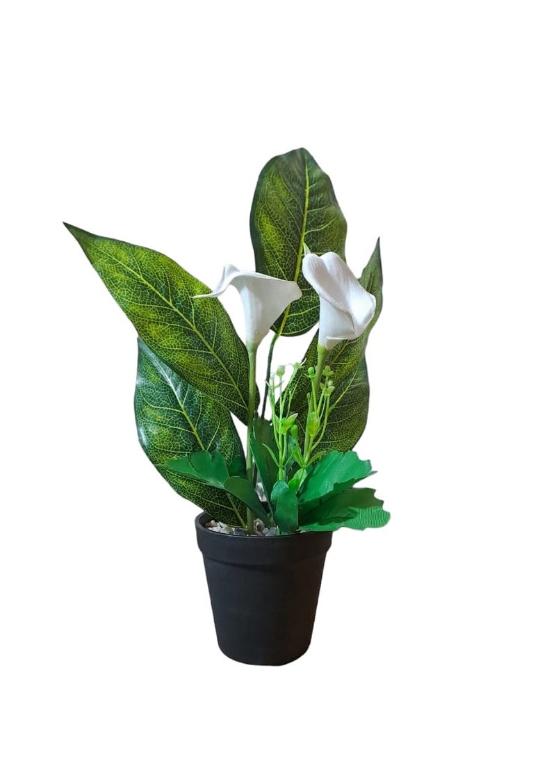 Al-Rawasem House Artificial tree planted in a green pot, 40 cm - Image 2