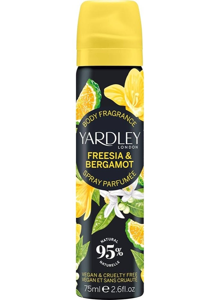 Yardley 75ML Spray Perfume Freesia & Bergamot