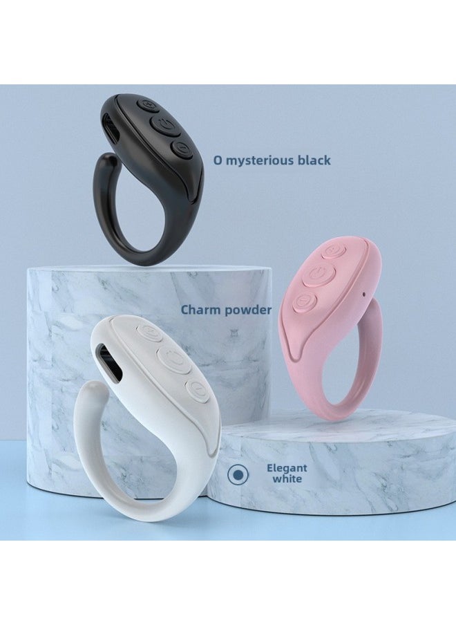 2022 Ring Trembles Bluetooth Remote Control Finger Belt Mobile Phone Selfie Camera Video Click Page-turning Device-Color:Jx-03-black - Image 4