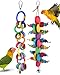 Bissap 2 PCS Bird Chew Toys Multicolored Bagel Cascade Bird Parrot Toy Biting Paper Cardboard Olympic Rings Conures Toys for Cockatiels Cockatoos Macaws and Similar Sized Pet Birds - Image 3
