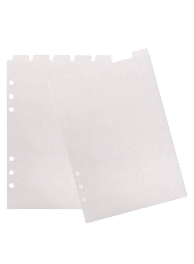 STOBOK 6Pcs A5 Transparent Binder Tabs Top Vertical Tabs 6 Holes Binder Divider For Planner Journal Notebook Diary Memo Notepad Transparent Pvc Binder Divider  - Image 1