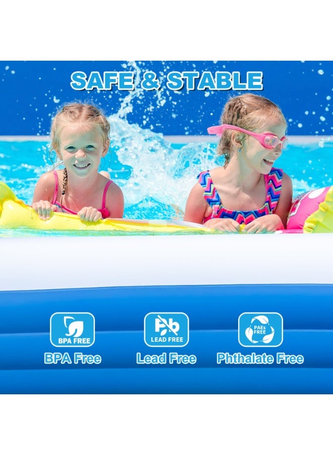 AraHome Large Inflatable Pool with Pump,Blow Up Pools for Adults and Childrens, Full-Sized Family Swimming Pool, Summer Water Party, Outdoor, Garden Backyard(150 x 100 x 50 cm) - Image 3