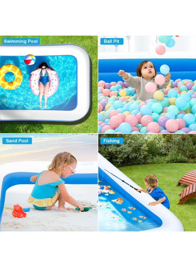 AraHome Large Inflatable Pool with Pump,Blow Up Pools for Adults and Childrens, Full-Sized Family Swimming Pool, Summer Water Party, Outdoor, Garden Backyard(150 x 100 x 50 cm) - Image 5