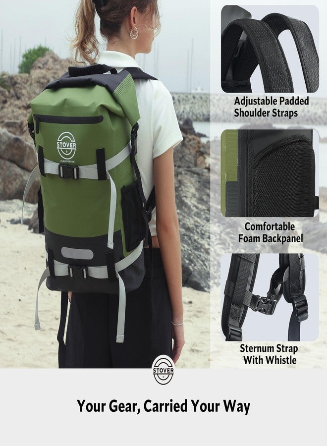 STOVER 25L Dry Bag Backpack with Waterproof Phone Pouch - Teal - Image 5