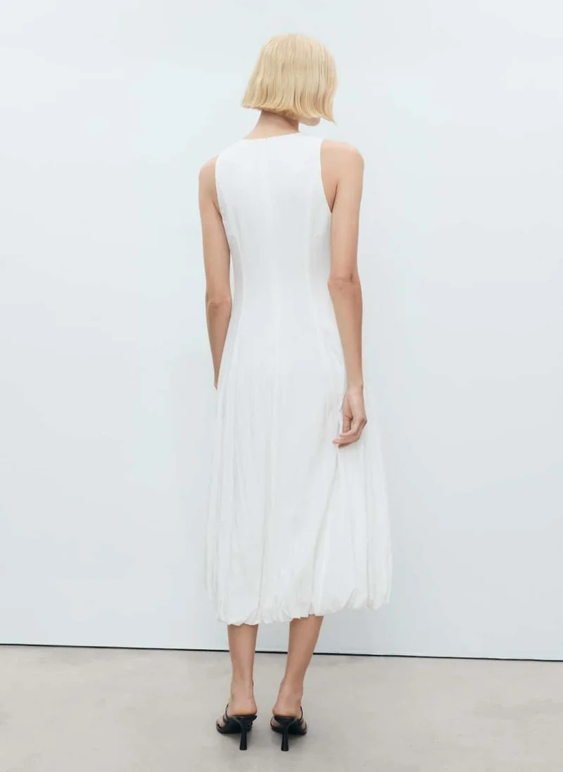 MANGO Long Balloon Dress
