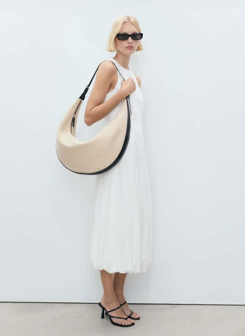 MANGO Long Balloon Dress