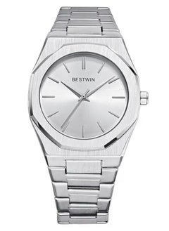 Silver bracelet with silver dial