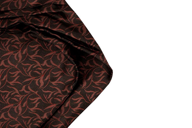 Blacksmith طقم ربطات عنق أسكوت ومنديل جيب متطابق من ميكروفايبر جاكار الأسود للرجال - Image 3