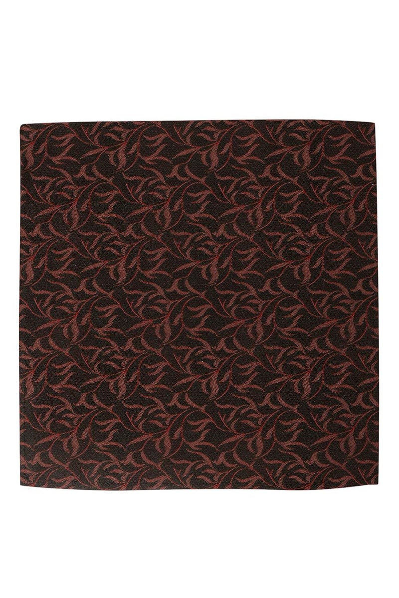 Blacksmith طقم ربطات عنق أسكوت ومنديل جيب متطابق من ميكروفايبر جاكار الأسود للرجال - Image 5